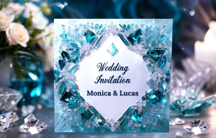 Unique 3D Crystal Wedding Invitation Slideshow
